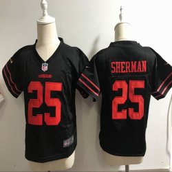 Nike 49ers #25 Richard Sherman black Toddler Jerseys