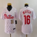 Youth Nike Philadelphia Phillies #16 Brandon Marsh white majestic baseball jerseys 01