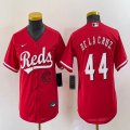 Women Nike Cincinnati Reds #44 Elly De La Cruz red majestic baseball jerseys -BD 02