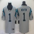 Nike Panthers #1 Cam Newton gray Color Rush Limited Jersey Reverse version