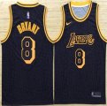 Nike Los Angeless Lakers 8 Kobe Bryant black fashion basketballJersey-LT