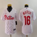 Youth Nike Philadelphia Phillies #16 Brandon Marsh white majestic baseball jerseys