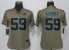 Women Nike Carolina Panthers 59 Kuechly Olive Salute To Service Elite Jersey