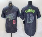 Nike Tampa Bay Rays #13 Caminero black majestic baseball jersey city version 02