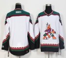 Phoenix Coyotes blank white throwback CCM hockey jerseys