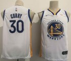 Youth Nike Golden State Warriors 30 Stephen Curry white nba jersey-XD