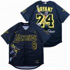 Los Angeles Dodgers #24 Kobe Bryant black Snake pattern style nike NBA jerseys KB patch-SG