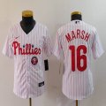 Youth Nike Philadelphia Phillies #16 Brandon Marsh white majestic baseball jerseys 02