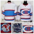 Montreal Canadiens blank white ice hockey jerseys 2016 winter classic patch