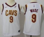 Youth Nike Cleveland Cavaliers #9 Dwyane Wade white nba basketball jersey-MHD