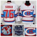 Montreal Canadiens #76 PK Subban white Ice hockey Jersey 2016 winter classic patch