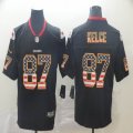 Nike Kansas City Chiefs Travis Kelce #87 black USA Flag Color Rush Limited Jerseys