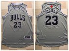 Chicago Bulls #23 Michael Jordan Grey NBA basketball Jerseys