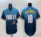 Nike Philadelphia Phillies #10 J.T. Realmuto blue majestic baseball jerseys city version 02