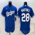 Nike Los Angeles Dodgers #28 Martinez blue Flexbase Authentic Collection Jersey