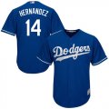 Youth Los Angeles Dodgers #14 Enrique Hernandez blue majestic baseball jersey