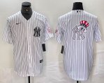 Nike New York Yankees blank white MLB baseball Jersey Joint name -BD 12