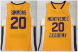 NCAA Montverde Academy #20 Ben Simmons Yellow High School Basketball Jersey