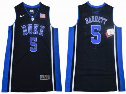 Duke Blue Devils #5 R.J. Barrett V Neck black College Basketball Jersey-GLT