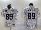 Las Vegas Raiders #89 Brock Bowers Nike Arctic Camo 2024 Salute to Service Limited Jersey