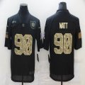 Nike Pittsburgh Steelers #90 T. J. Watt black Camo Salute To Service Limited Jersey-BD