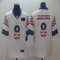 Nike Baltimore Ravens #8 Lamar Jackson white usa flag Color Rush Limited Jersey-BD