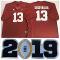 2019 Alabama Crimson Tide #16 Tua Tagovailoa red College Football Color Rush Limited Jersey