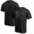 Men's Kansas City Royals Fanatics Branded Black 2018 Memorial Day Big and Tall Prestige Camo T-Shirt