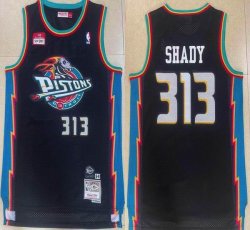 Detroit Pistons 33# Grant Hill black throwback basketball Jersey-XD