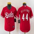 Women Nike Cincinnati Reds #44 Elly De La Cruz red majestic baseball jerseys -BD 04