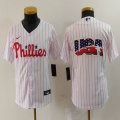 Youth Nike Philadelphia Phillies blank white majestic baseball jerseys 02