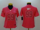 Women Houston Texans #99 J.J. Watt Nike pink Color Rush Limited Jersey