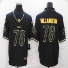 Pittsburgh Steelers #78 Alejandro Villanueva Nike throwback black Color Rush Limited Jersey-BD