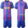 2022 Barcelona club red blue soccer jerseys second away