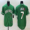 2023 World Cup Mexico #7 Julio Urias green red majestic baseball jerseys 37