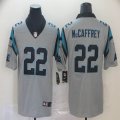 Nike Panthers #22 Christian McCaffrey gray Color Rush Limited Jersey Reverse version