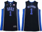 Duke Blue Devils #1 Zion Williamson V Neck black College Basketball Elite Jersey - GLT