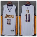 Los Angeles Lakers #11 Yi Jianlian White Stitched NBA Jersey