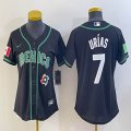 Youth 2023 World Cup Mexico #7 Julio Urias black majestic baseball jerseys 13