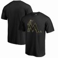 Men's Miami Marlins Fanatics Branded Black 2018 Memorial Day Big and Tall Prestige Camo T-Shirt