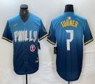 Nike Philadelphia Phillies #7 Trea Turner blue majestic baseball jerseys city version 01