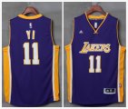 Los Angeles Lakers 11 Yi Jianlian purple Stitched NBA Jersey