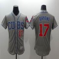 2016 Chicago Cubs #17 Kris Bryant gray elite baseball jerseys