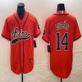 Nike Houston Astros #14 Mauricio Dubon orange majestic baseball jerseys -BD