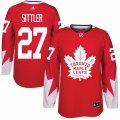 Custom 2017 Toronto Maple Leafs #27 Darryl Sittler red hockey jersey