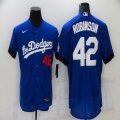 New Nike Los Angeles Dodgers 42 Jackie Robinson blue Flexbase Authentic Collection Jersey