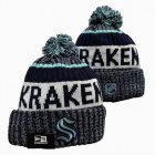 2024 Seattle Kraken blue white NHL Sports Cuffed Knit Hats