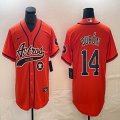 Nike Houston Astros #14 Mauricio Dubon orange majestic baseball jerseys -BD 02