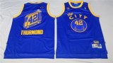 Golden State Warriors #42 Nate Thurmond Blue New basketball Jersey