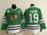 Chicago Blackhawks Jonathan Toews #19 green ice hockey Jerseys